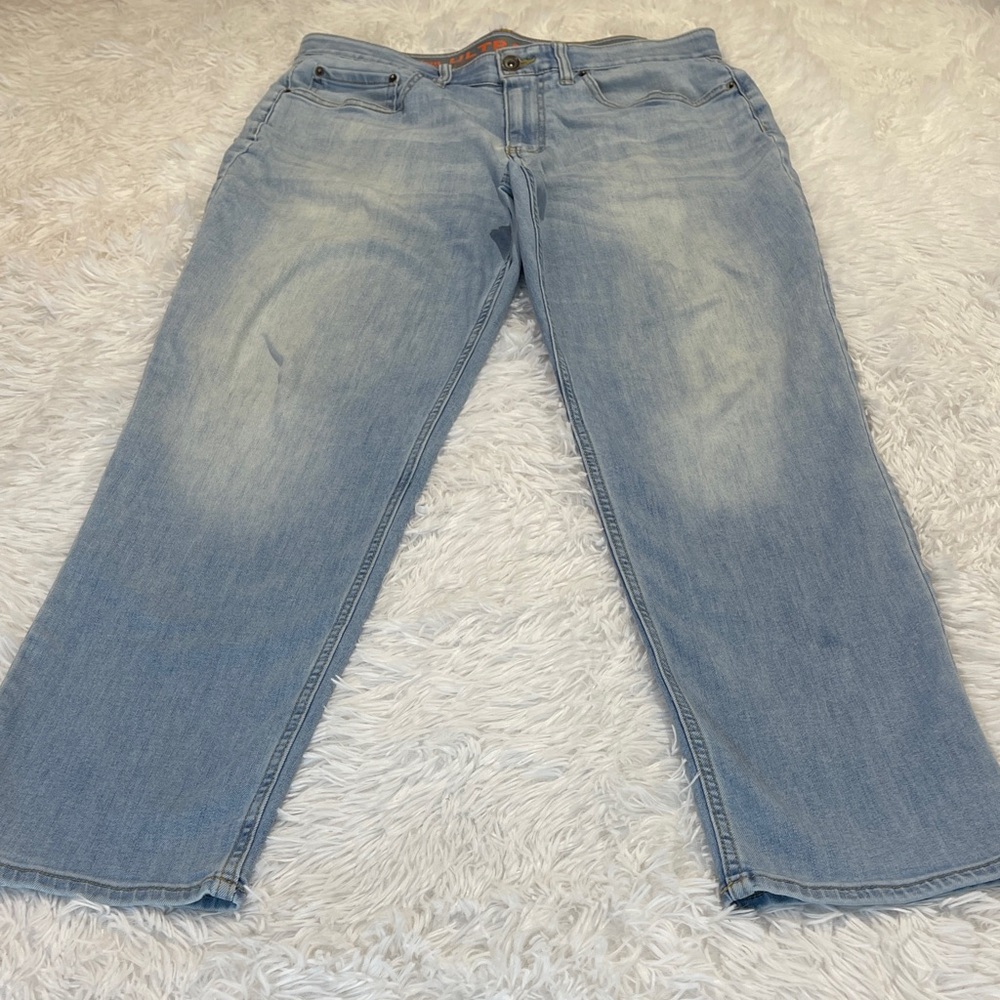Urban Pipeline TAPER LEGS ULTRA FLEX Light Wash Denim Jeans MENS SIZE 34/30